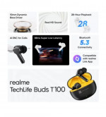 realme Buds T100 Bluetooth Headphone  (Black)