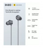 DIZO Earphones Wired Headphone  (Gray)