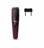 PHILIPS BT3101/25 Trimmer 45 min Runtime 10 Length Settings (Maroon)