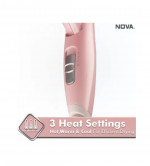 NOVA NHP 8202 Hair Dryer (1400 W, Pink)