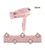 NOVA NHP 8202 Hair Dryer (1400 W, Pink)