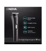 NOVA NHT 1039 USB Trimmer 45 min Runtime (Black)