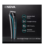 NOVA NHT 1073-00 USB Trimmer 60 min Runtime (Black,Blue)