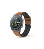 Pebble Revo Bluetooth Calling Smartwatch (Brown Strap)