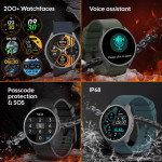 Fastrack Revoltt FR1 Pro|1.3Inch AMOLED display Smartwatch  (Green Strap, Free Size)